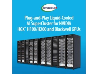 Supermicro представляє стійкові суперкластери штучного інтелекту з рідинним охолодженням