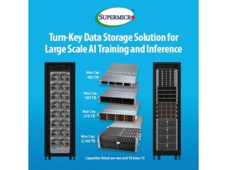 Supermicro представляє повне рішення сховища даних ШІ масштабу стійок для прискорення конвеєра обробки даних