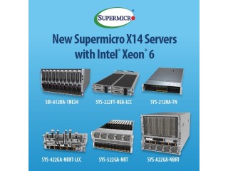 Supermicro представляє нові сервери X14 на базі Intel з максимальною продуктивністю для ШІ